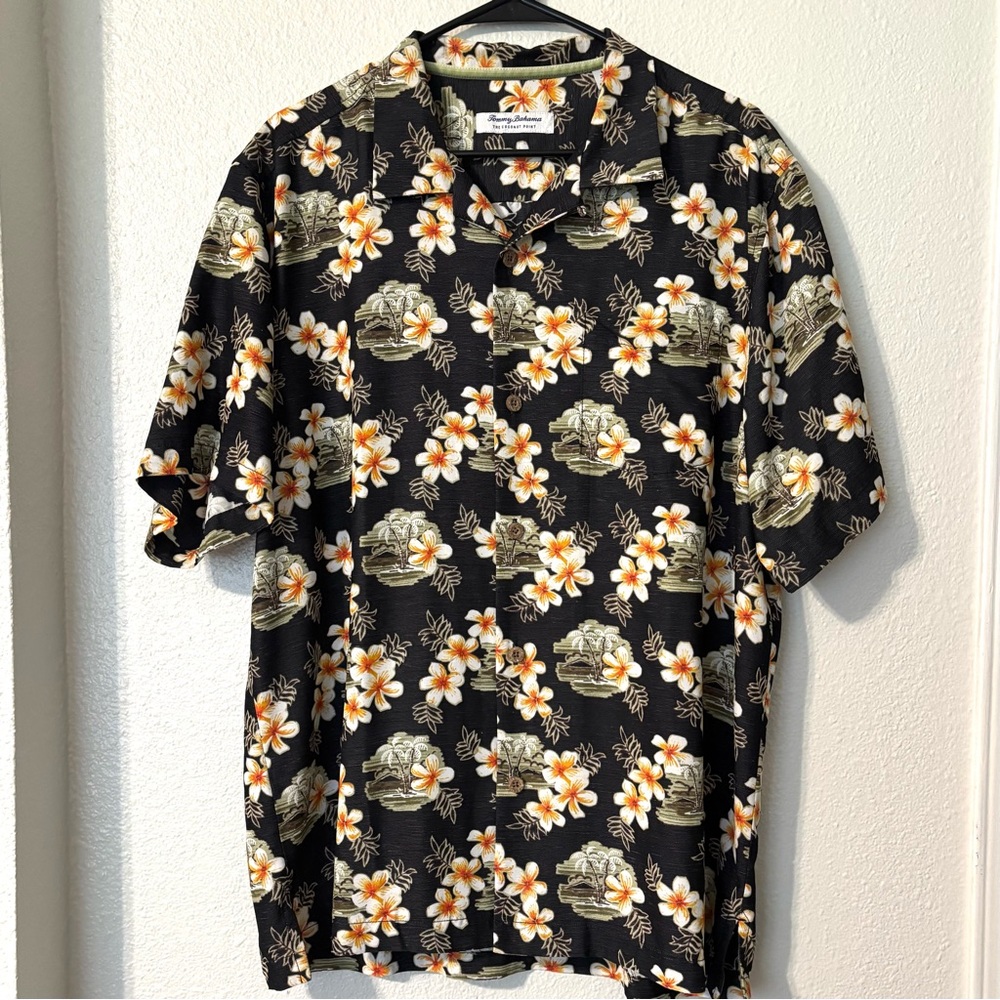 Tommy Bahama Black Hawaiian Men's Shirt